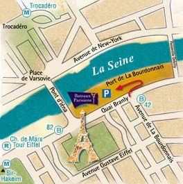 Bateaux Parisiens port map